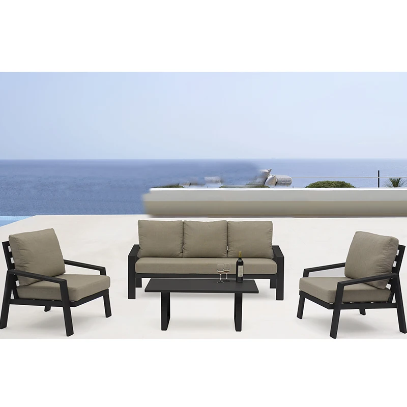 

Hardware Coffee Garden Outdoor Furniture Sofa Curved Garden Set Plastic