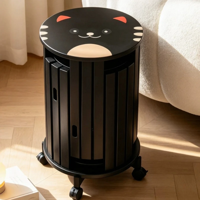Stackable Low Stool with Wheels Sturdy Durable Household Seat Dining Room Guest Chair Multifunctional Space Saving Furniture