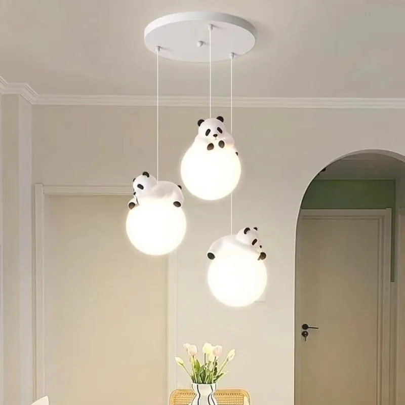 Modern Simple Children's Room Bedside Lamp Restaurant Aisle Balcony Lights Childlike Cute Animal Three-head Chandelier