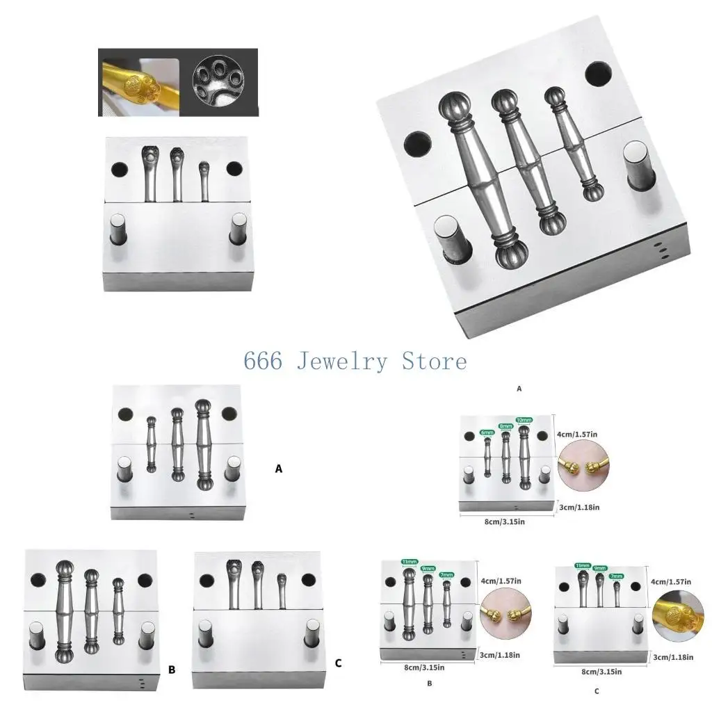 

F2TD Steel Jewelry Molds for Bracelet and Ornament Making 3 in 1 Jewelry Designing Moulds Present for Jewelers and Hobbyists