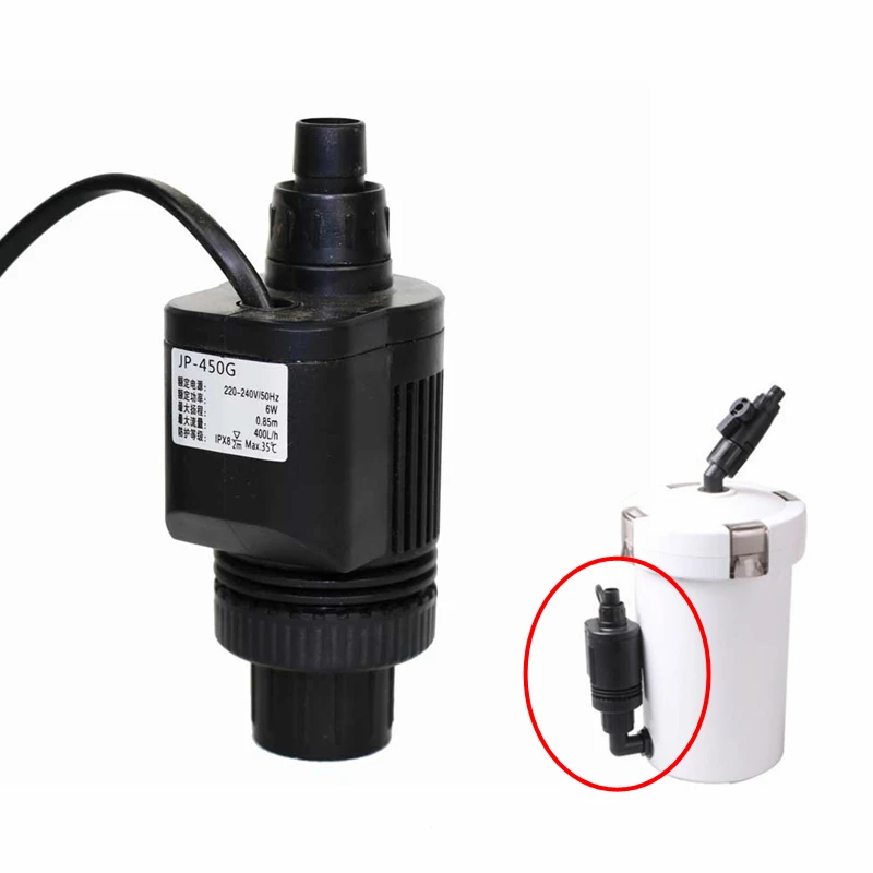 SUNSUN JP-450g Water Pump New Version 6W Suitable for HW602B 603B 604B External Filter Aquarium Fish Tank 400L/H 800L/H