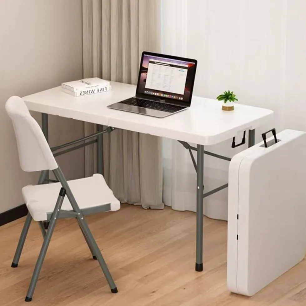 Stacked table Dining Household outdoor portable stall and chair Eating table Rectangle simple meeting long