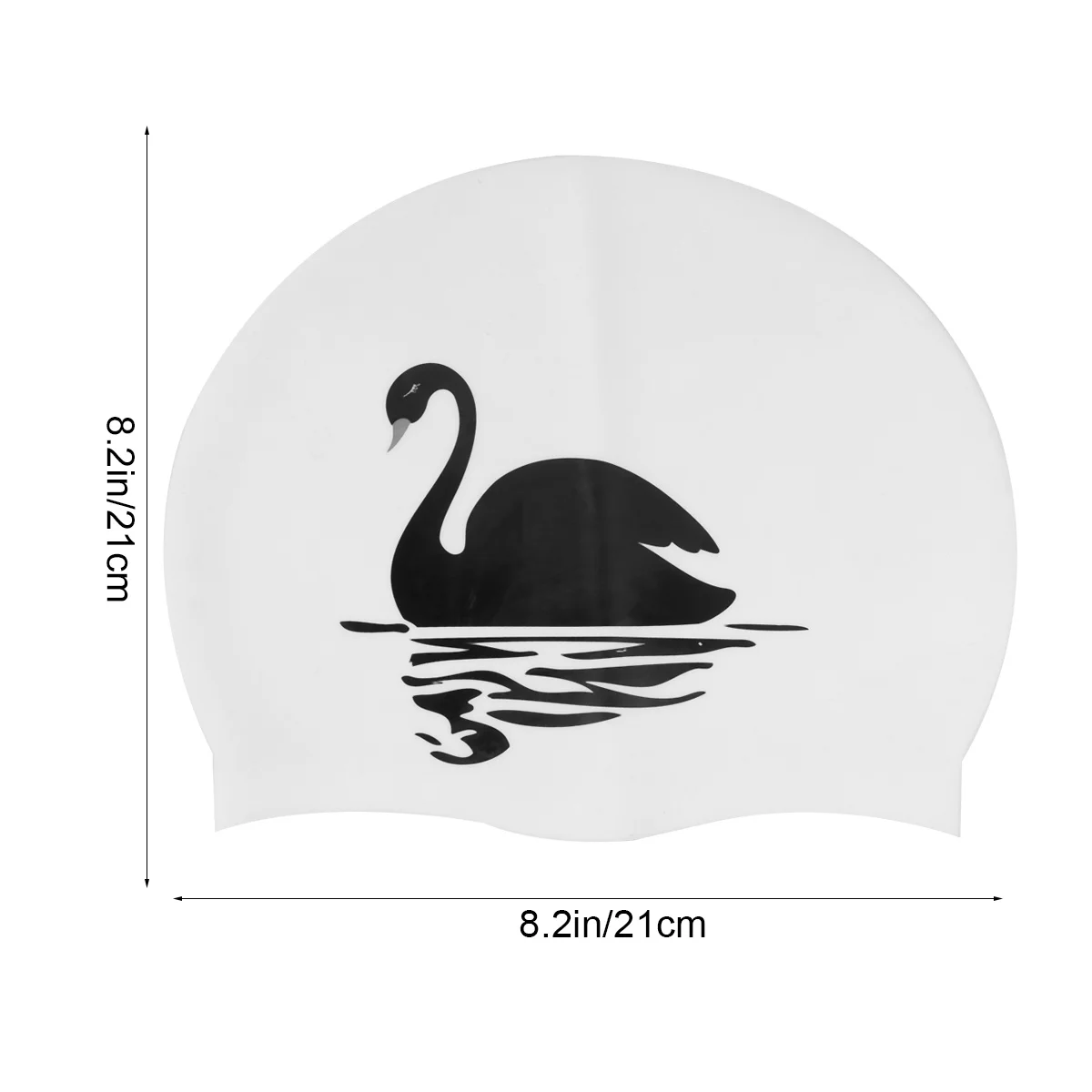 1 قطعة نمط البجعة سيليكون السباحة مقاوم للماء قبعة السباحة المرنة خفيفة الوزن مرنة قبعة حمام السباحة حماية الشعر الطويل #3