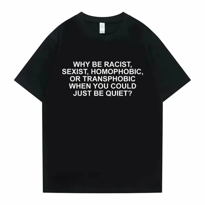 

Why Be Racist Frank T-shirt Blonde Hip Hop Trendy Street T-shirt Ocean Hip Hop T-shirt Women Casual Trendy Short Sleeve