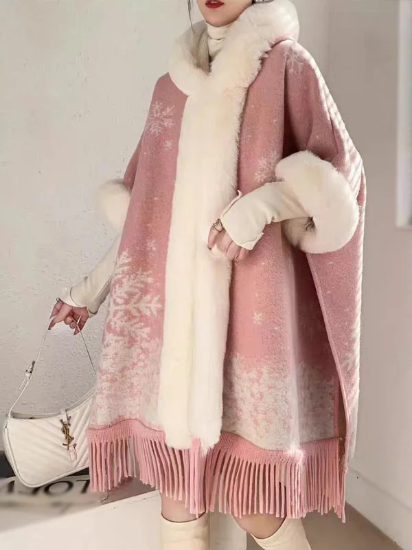 เสื้อโค้ทผู้หญิงสีแดงแบบยาวคลุมข้อเท้า ดีไซน์หรูหรา สีสันสดใส เหมาะสำหรับงานเทศกาล แต่งระบายหลายชั้น จับจีบ ระบายอากาศได้ดี ทรงสวยสง่า