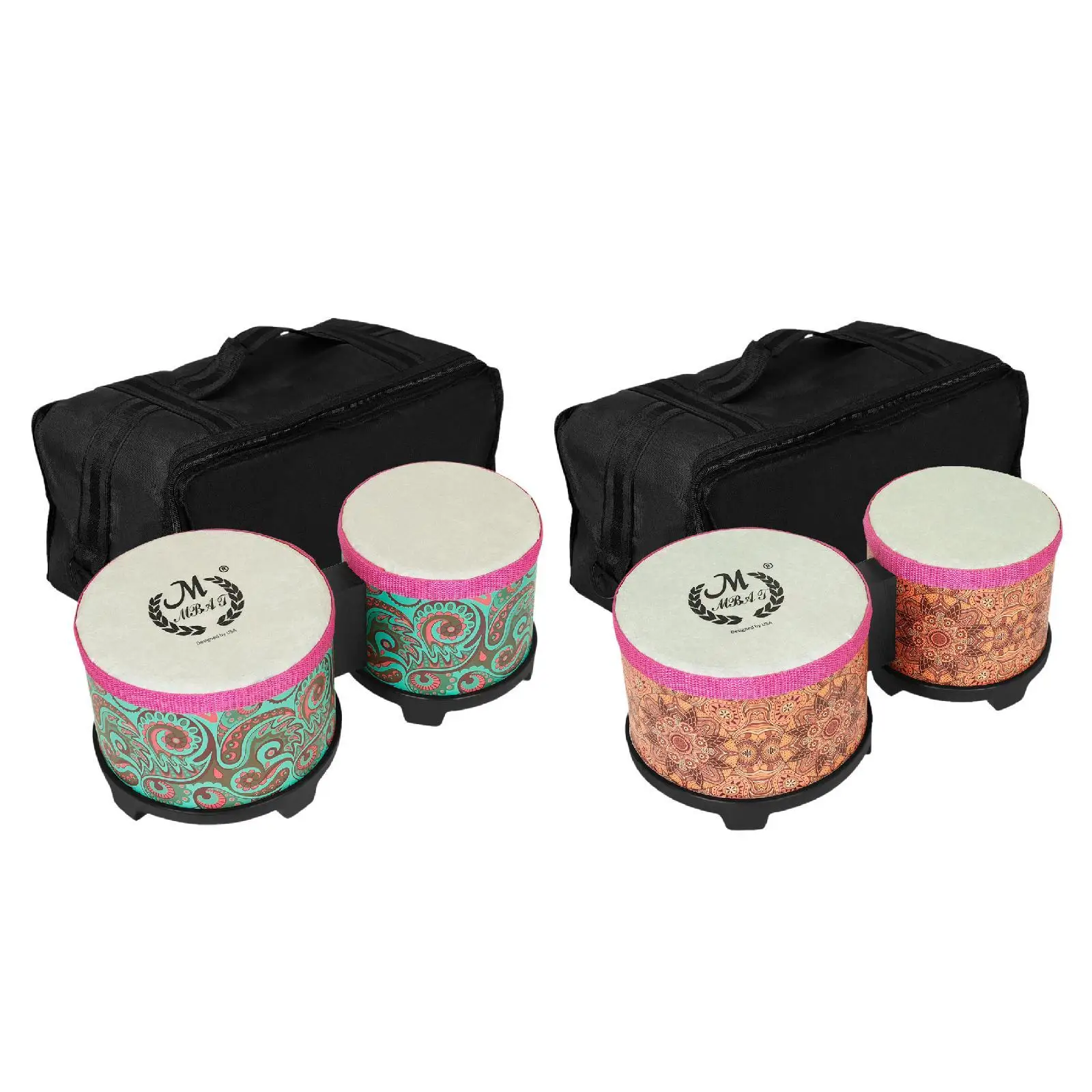 

Wooden Bongo Drum Percussion Instrument Bongos for Professionals Beginners