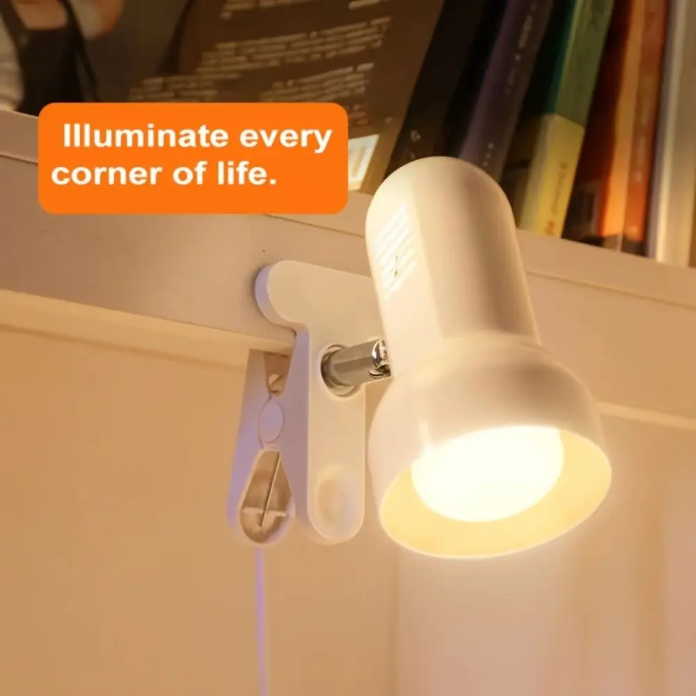 

Metal Clamp Clamp Light 360 Rotatable Frosted Lamp Reading Lamp E27 Socket Switch Control Night Reading Lamp Reptile Habitat