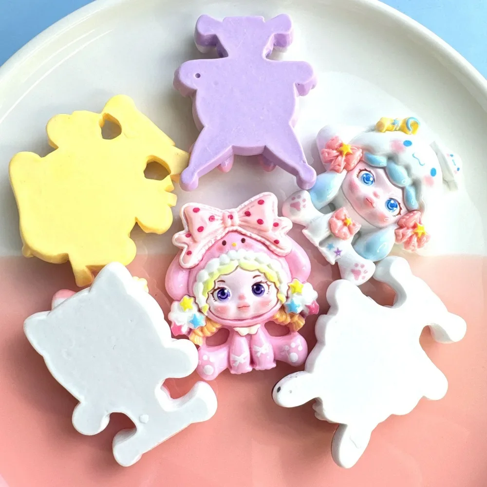 Sanrio-cabujones planos de resina para niña, 2 piezas, para manualidades y fabricación de joyas