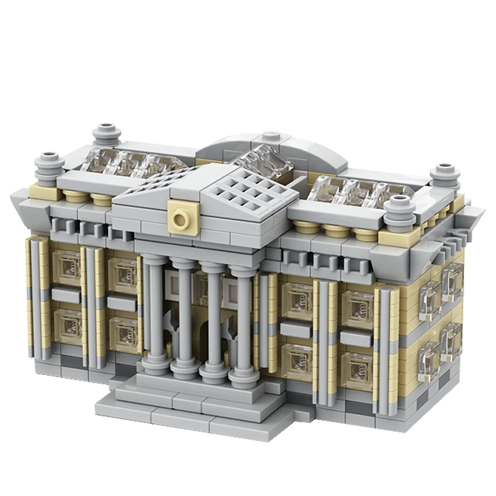 MOC Medieval landmark Architecture Mini Courthouse Model Building Block Set City National Procuratorate Stree Tview Bricks Toys