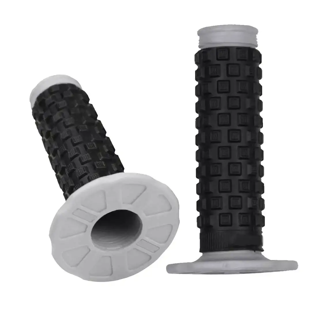 1 Pair Gray Black Pillow Top Handlebar Grip Rubber Fit for Dirt Bike Motorcycle