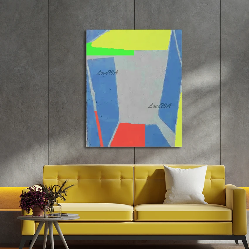 

Абстрактные картины маслом на холсте, безрамные, акриловый дизайн, ручная роспись, холст, стена, художественное украшение ресторана, новое поступление