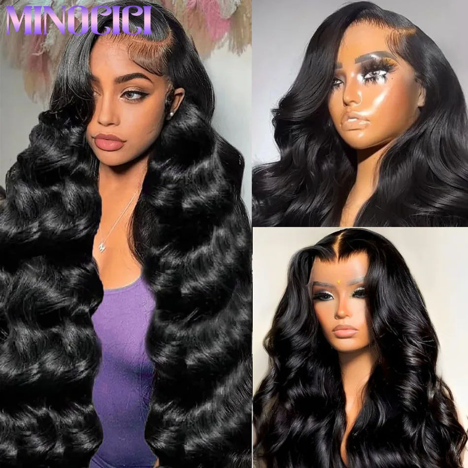 30 بوصة 13x6 الدانتيل الجبهة الباروكات شعر الإنسان 200% الكثافة الجسم موجة HD الدانتيل الجبهة الباروكات شعر الإنسان قبل قطعها الطبيعية الأسود للنساء