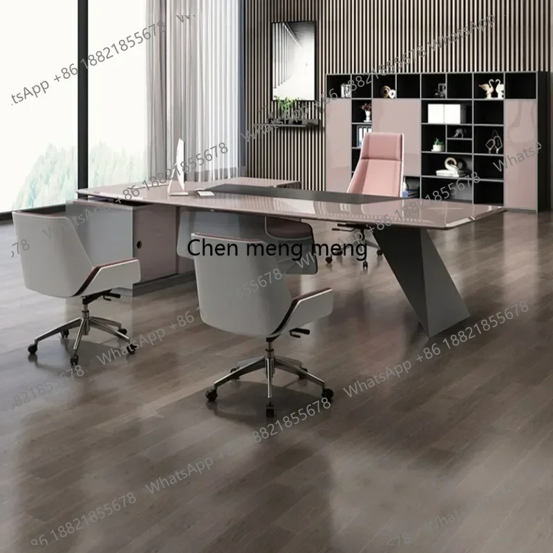 

Organizer Corner Office Desk Accessories Luxury Drawers Storage Executive Desks Reception Modern European Escritorio Furniture