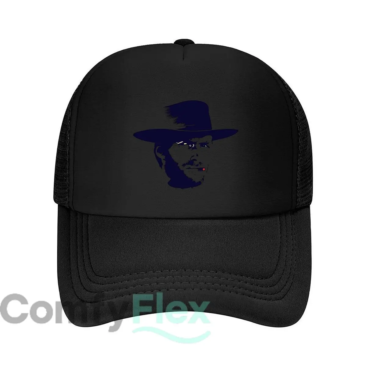 Stylized Hat - Wearing Figure Portrait Mesh Baseball Cap Men Women Retro Sun Breathable Snapback Cap Dad Spring Hat