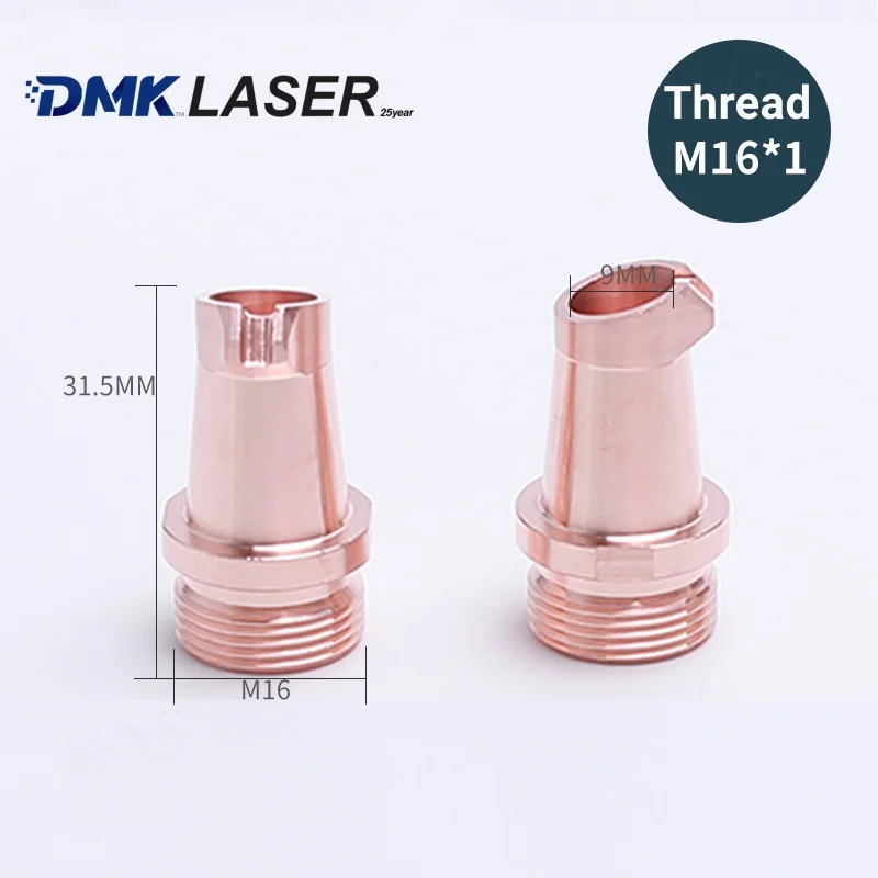 DMK 5pcs/Lot Gefasst Laser Welding Double Wire Feeding Nozzles AS-12D/AS-16D/AD-20D M16 9mm for CQWY SUP Relfar Au3tech Raytools