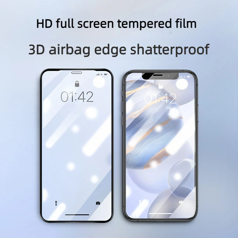 TRSYPHXM new 3D airbag anti peeping film suitable for Apple 15promax full screen unbreakable edge mobile phone tempered film