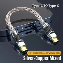 Hifi OTG Audio Converter Type C Micro USB Headphone Adapter 4N Pure Silver Wire Amplifier Sound Card USB C Data Cable Converters