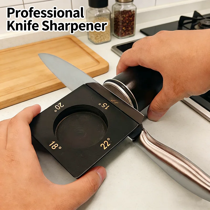 

Rolling Knife Sharpener Multi-Angle Knife Sharpening Tool for Kitchen Knives - Knife Sharpener Kit Offers 15 20 18 22 Degree