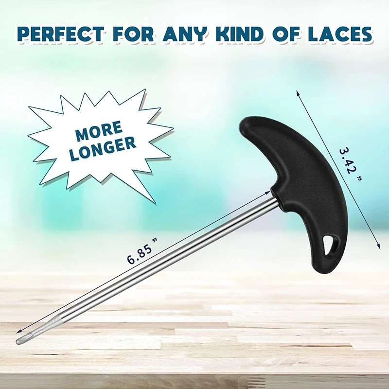 Shoe Lace Tightner Stainless Steel Plastic Hockey Skate Tightener Portable Pullers Ice Roller Tool for Ice-Skates Figure-Skates