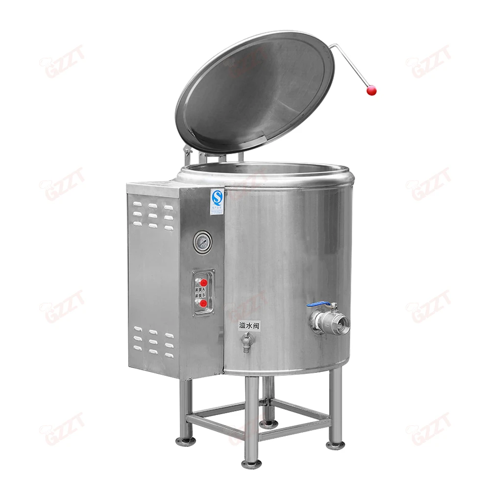 

60L - 600liter Large Capacity Water Double Jacketed Boiling Pot Commercial Kitchen Gas Electric Soup Kettle Jacketed Boiling Pan