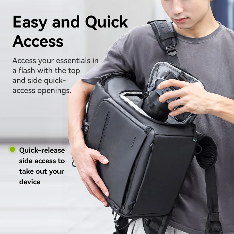 Ulanzi BT01 Рюкзак для фотосъемки Большая вместительная сумка для фотоаппарата DIY Космическая сторона Быстрый доступ Водонепроницаемая дорожная сумка для фотосъемки на открытом воздухе