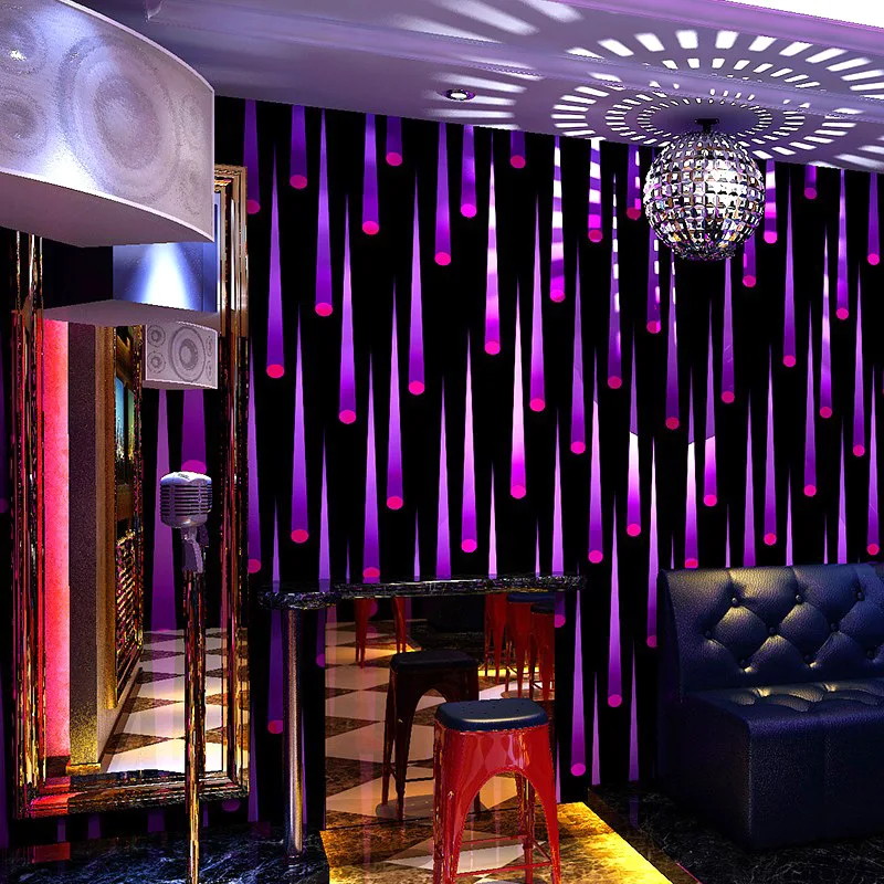 KTV Wallpaper 3D Reflective Glitter Wall Fabric for Bar Themed Private Room Corridor Hall Background Wall Decoration
