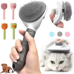 Cepillo de acero inoxidable para mascotas, peine de aguja para perros y gatos, elimina el pelo de mascotas, belleza, cuidado de la piel, cepillo de limpieza para mascotas, accesorios para gatos