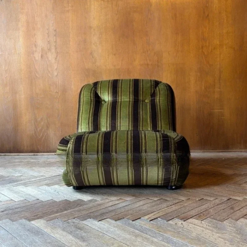 Designer green-brown velvet combination sofa store living room