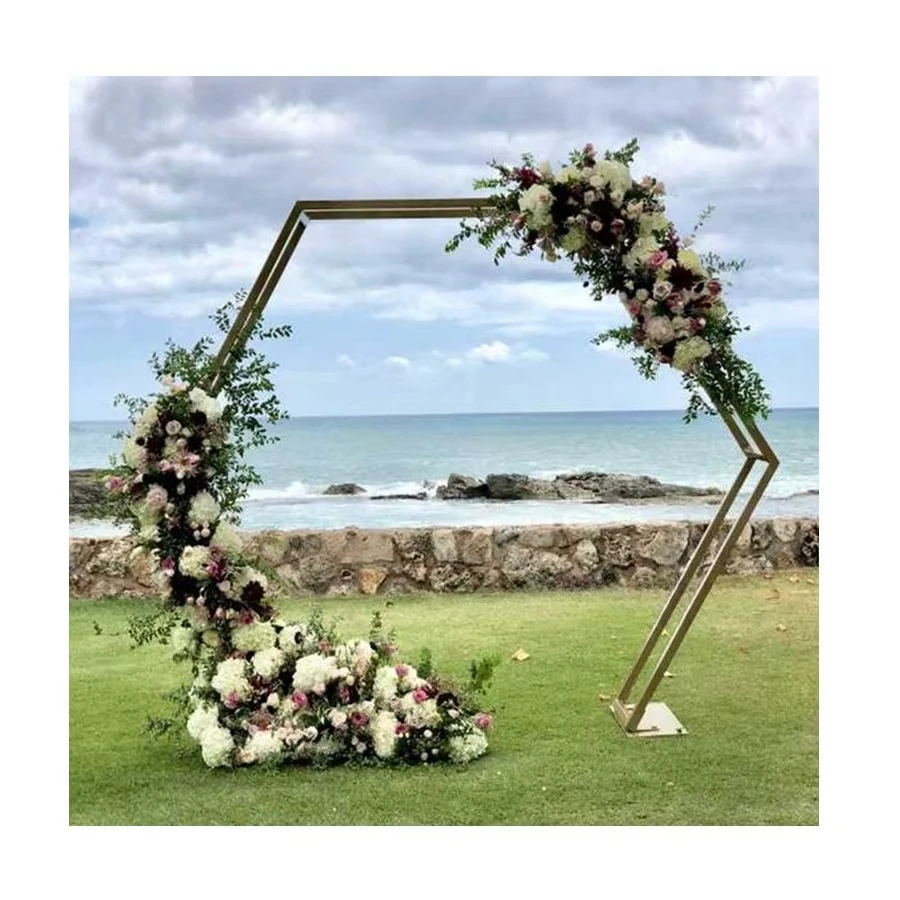 Metal Diamond Wedding Arch Backdrop Wedding Metal Arch Romantic Beautiful Seaside Style For Wedding,Party And Event Decoration