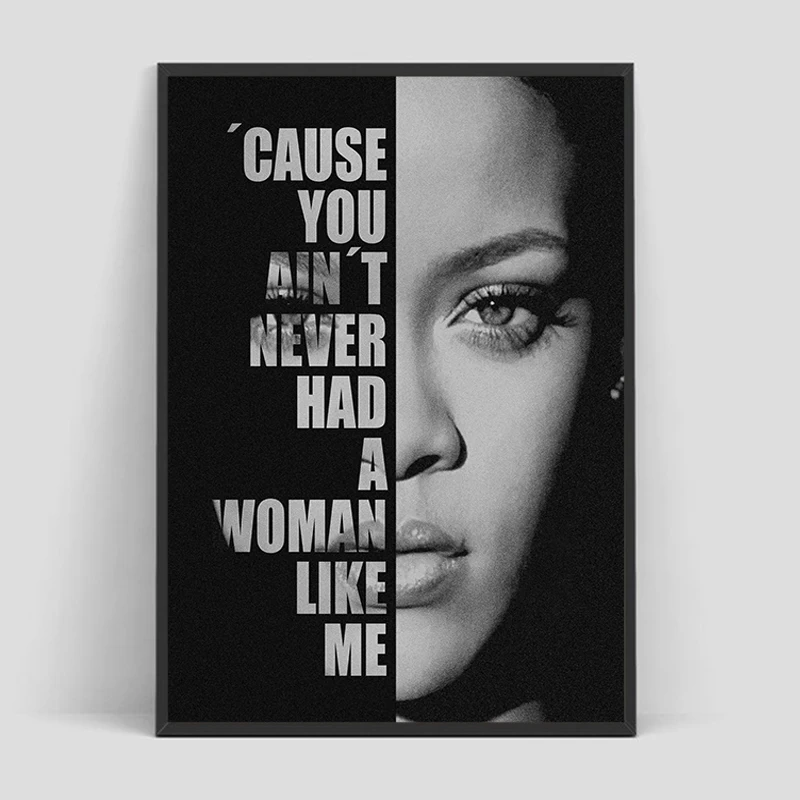 المغني R-RIHANNAs الجمال المشارك صورة على ديكورات الحائط للمنزل الديكور الحلي Vintage الملصقات غرفة ديكور #2