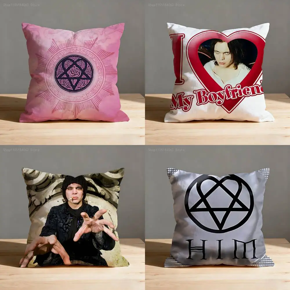 H-HIM Band V-Ville V-Valo Pillow Case For Sofa Decor Car Office Room Printing Cushion Cover Decorations and Protector