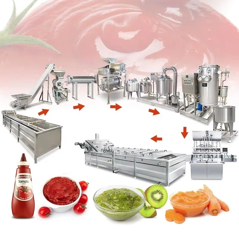5T H Tomato Sauce Paste Production Plant Continuous Ketchup Processing Line Machine Sale Factory Direct Accept Custom