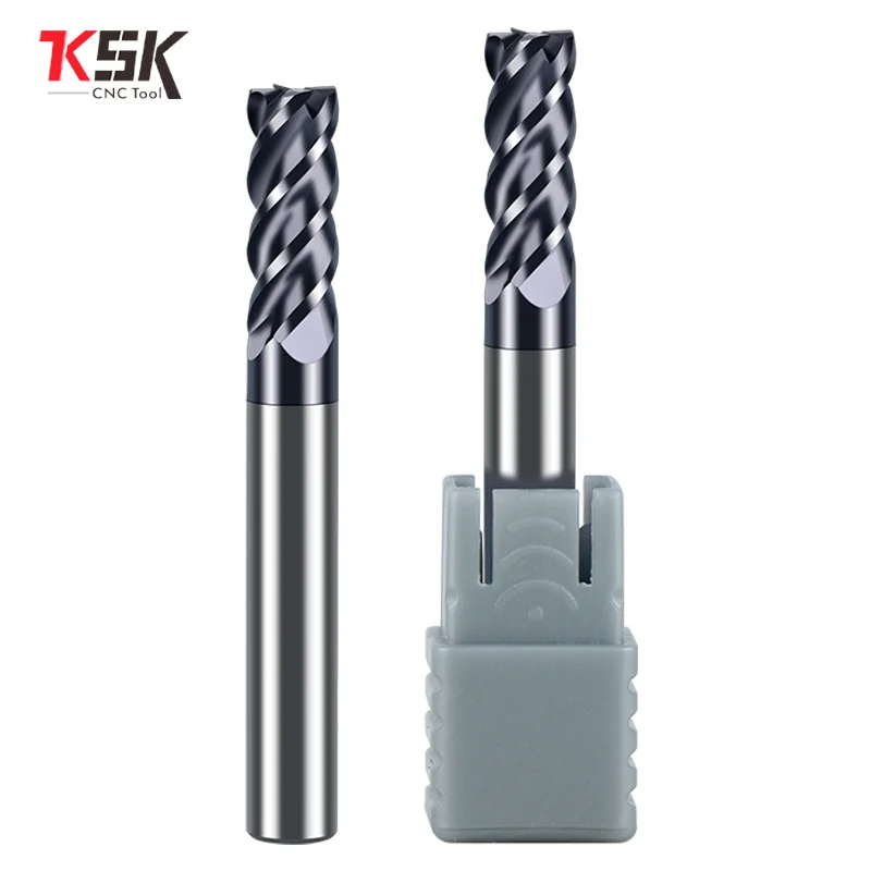 1PCS HRC58 Carbide End Mill 1 2 4 5 6 8mm 4Flutes Milling Cutter Alloy Coating Tungsten Steel Cutting Tool CNC maching Endmills