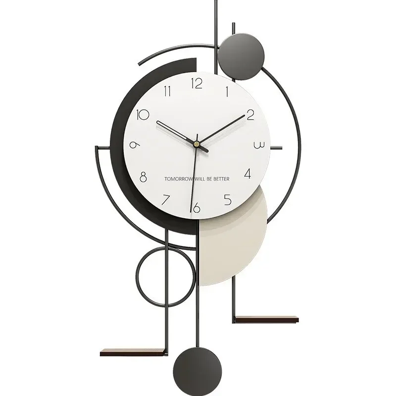 Creative clock background wall, TV wall clock, living room Internet celebrity clocks and watches