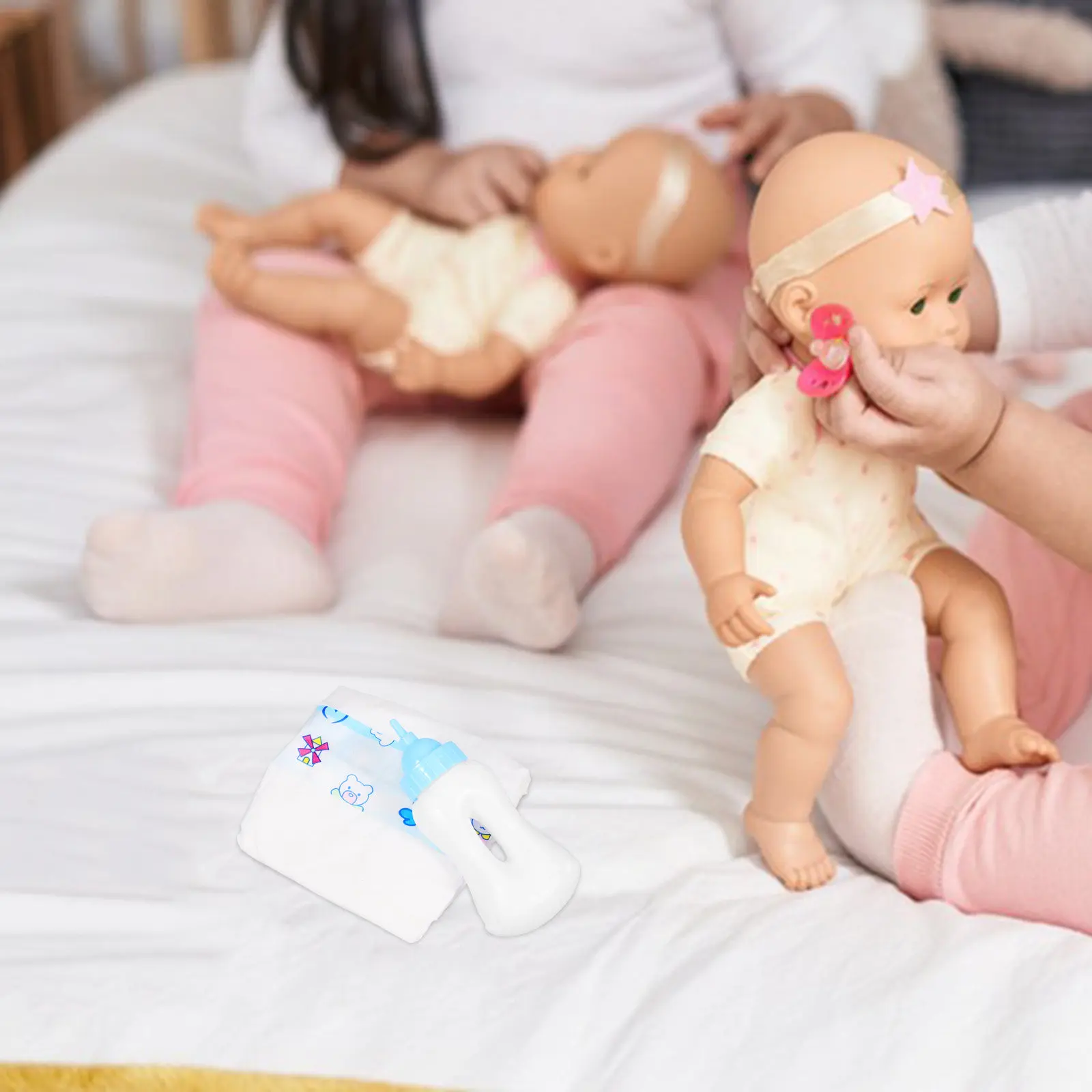 

1Set Baby Milk Bottle Miniature Small Feed Bottle Chic Color Baby Shower Favors Pretend Role Play Accessories