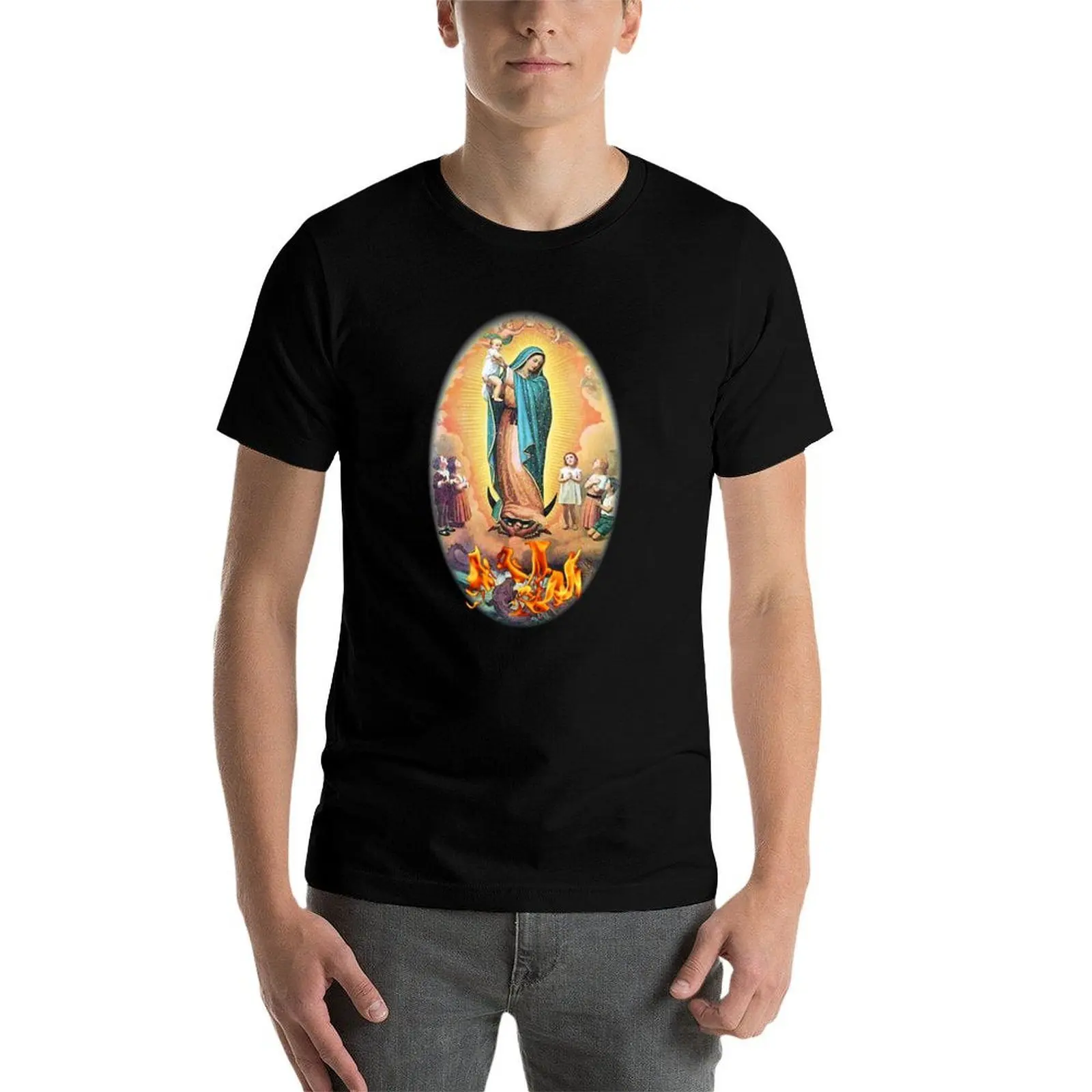 

Our Lady of Guadalupe Virgen Maria Guadalupe Pro Life Anti Abortion T-Shirt t shirt for man 100 percent cotton T-Shirt
