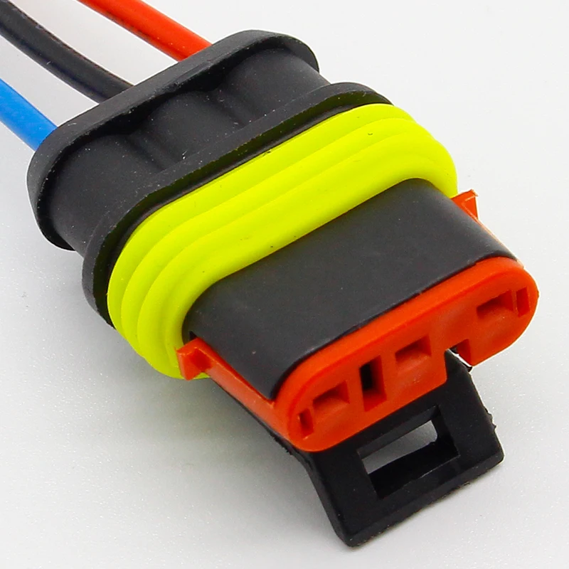 Conector de cable eléctrico impermeable, juego de enchufes, conectores automáticos con cable, sellado de 3 pines