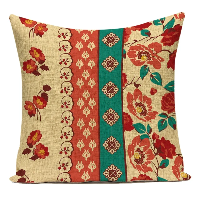 Tropical Plant Leaves Cushion Covers Animal Zebra Leopard Retro Flowers Pillow Cover Decorative Square Sofa Car Pillow Case