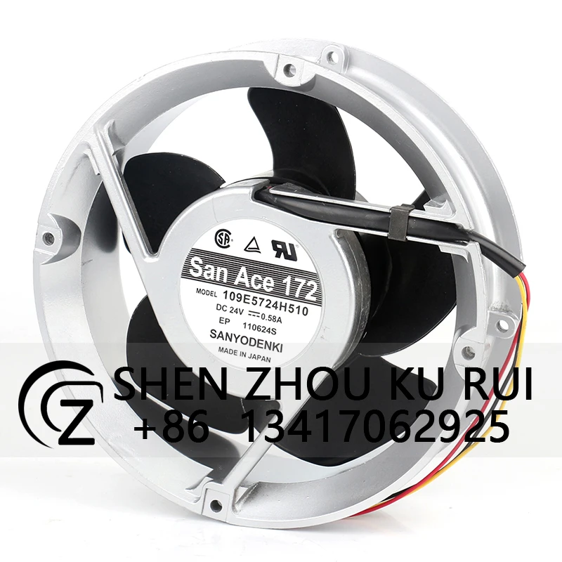 Sanyo 109E5724H501 24V 0.58A 17251 aluminum frame circular Large air capacity cooling fan