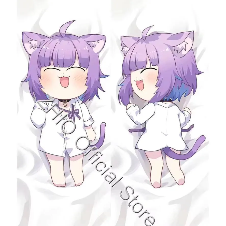أوكايو Dakimakura Nekomata Vtuber Waifu 2-الجانب طباعة هينغ وسادة للجسم غطاء هدية عيد الميلاد 2WAY أنيمي وسادة