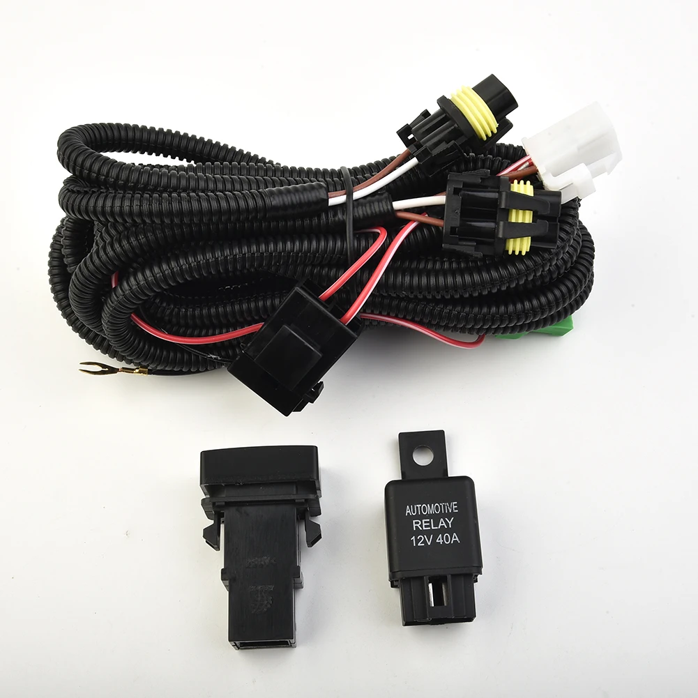 الضباب ضوء مصباح الأسلاك تسخير المقبس سلك موصل DC12V 40A التتابع مؤشرات LED التبديل عدة يناسب مصباح العمل لفورد لهوندا-