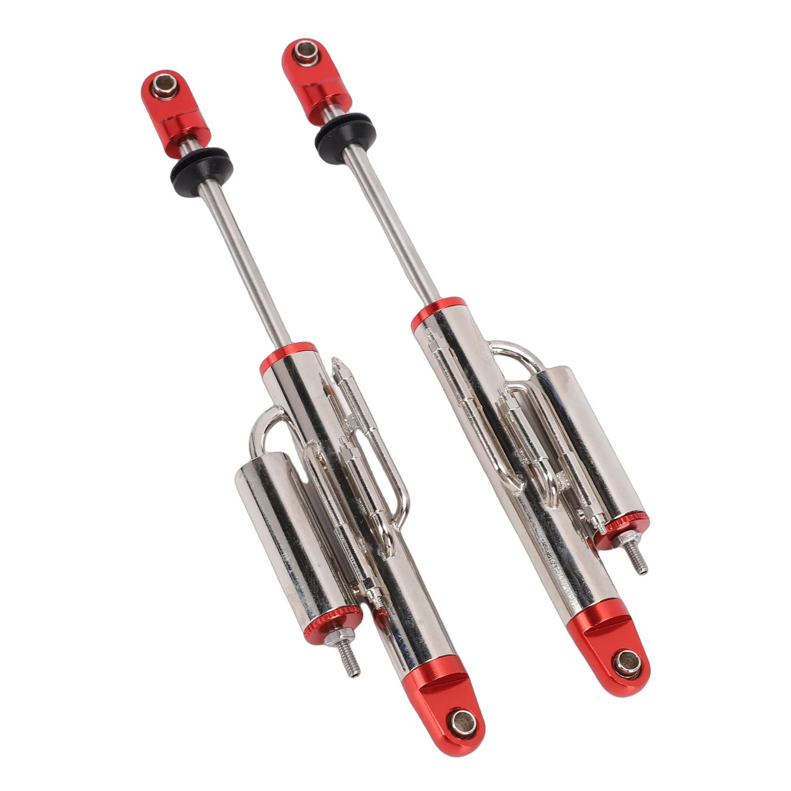 2PCS 1/10 RC Negative Pressure Piggyback Shock Absorber RC Shock Damper for Axial 90046 RR10 Wraith UT4 Car with Internal Spring