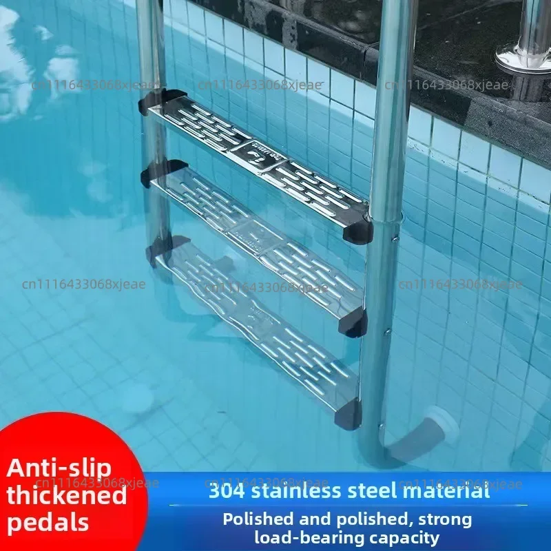 No Pre-embedding Swimming Pool Escalator 304 Stainless Steel Ladder Underwater Ladder Handrail Staircase Thickened Pedal