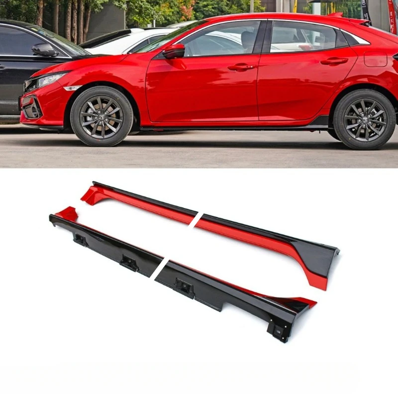 

Suitable for the 10th generation Civic side skirts 16-21 Two Section Style Body kit spoiler diffuser