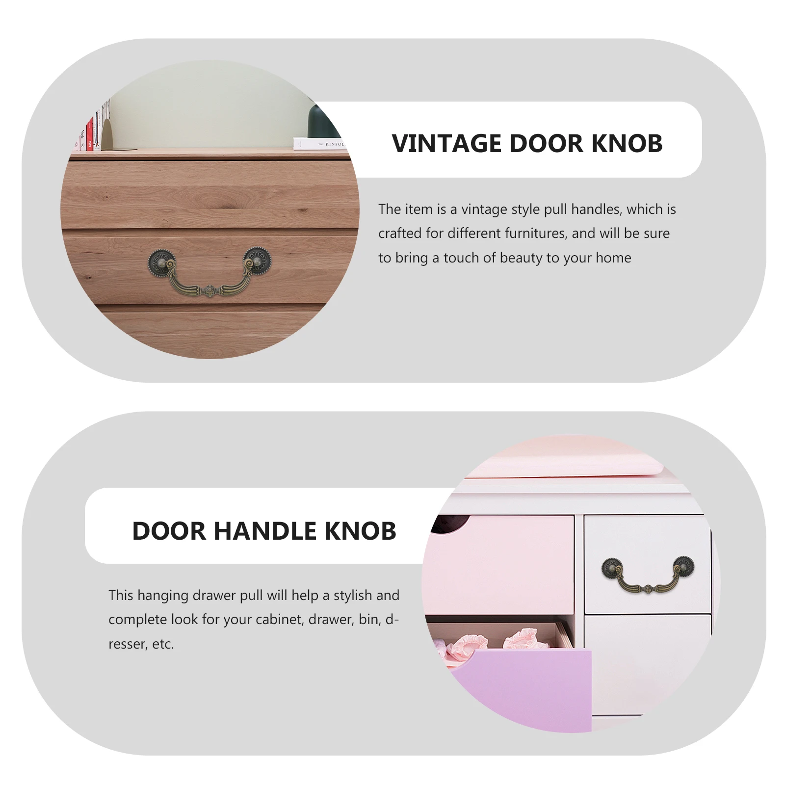 

Kitchen Cabinet Bronze Sweet Handle Drawer Handles Vintage Pulls for Cabinets Hardware