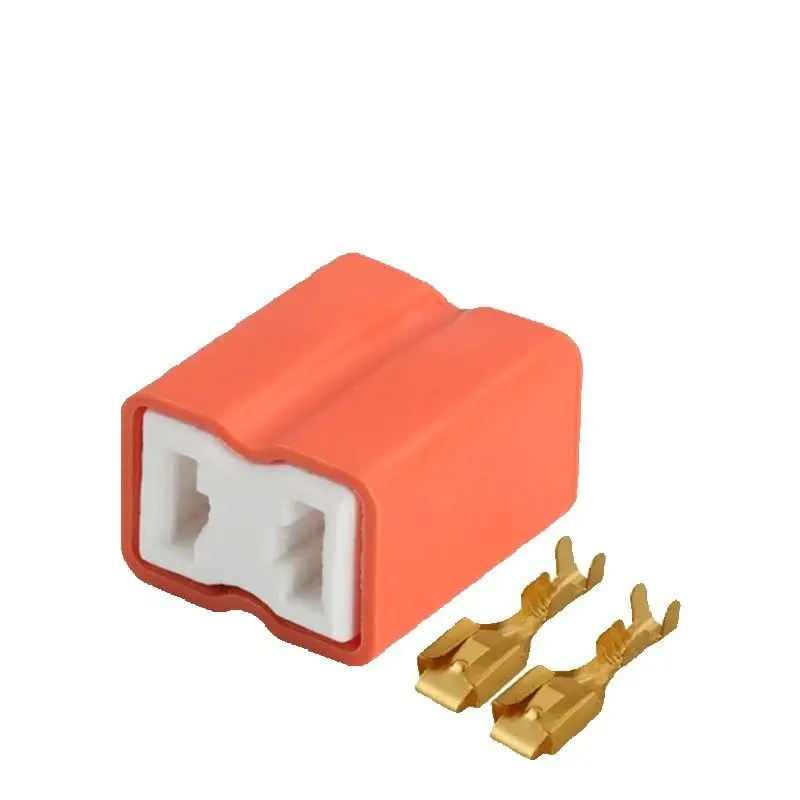 1sets 6.3 ceramic h7-2a straight headlamp bulb plug 2P 2 core connectors
