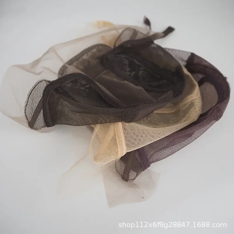5pcs 2x6T Elastic Lace Front Wig Cap Hand Hooked Base Half Machine Made Inner Net Wig Accessory