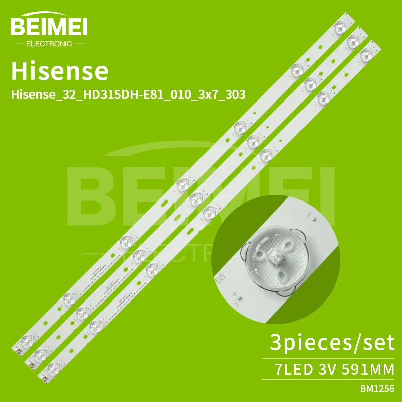 led light strip Hisense_32_HD315DH-E81_010_3x7_303 strip led light Hisense LED32EC510N LED32K188 LED BackLight 3pcs/set