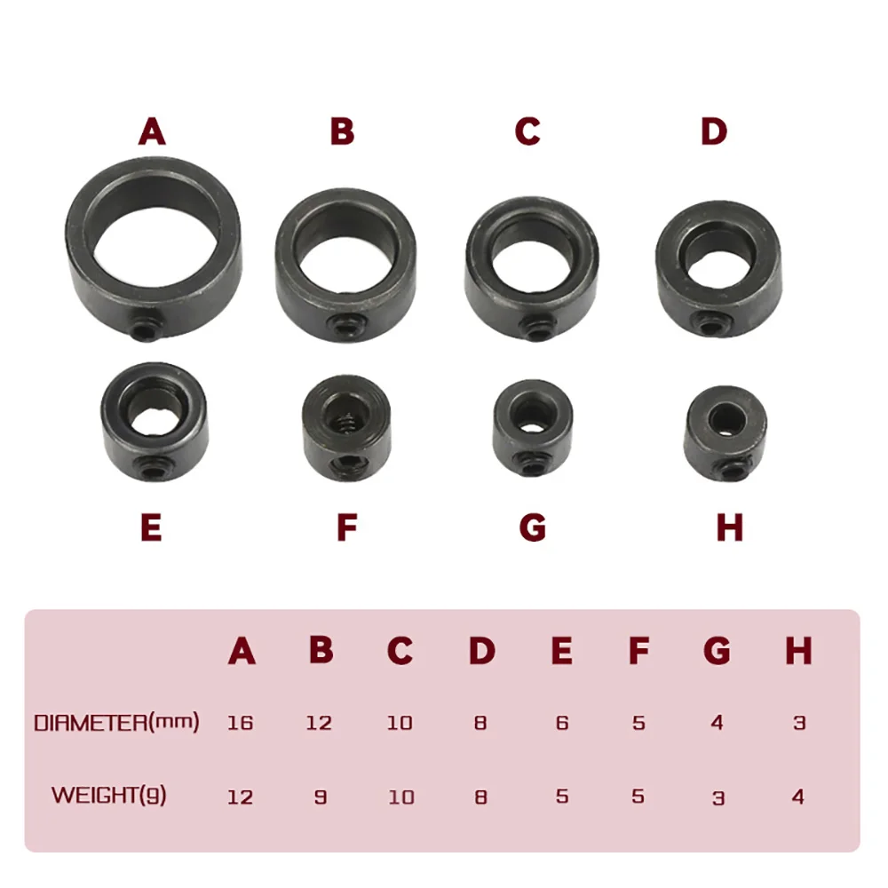 4/8pcs Woodworking Drill Locator 3-16mm Shaft Depth Collars Ring Positioner Drill for Wood Drill Bit Hexagon Wrench Bit Tool