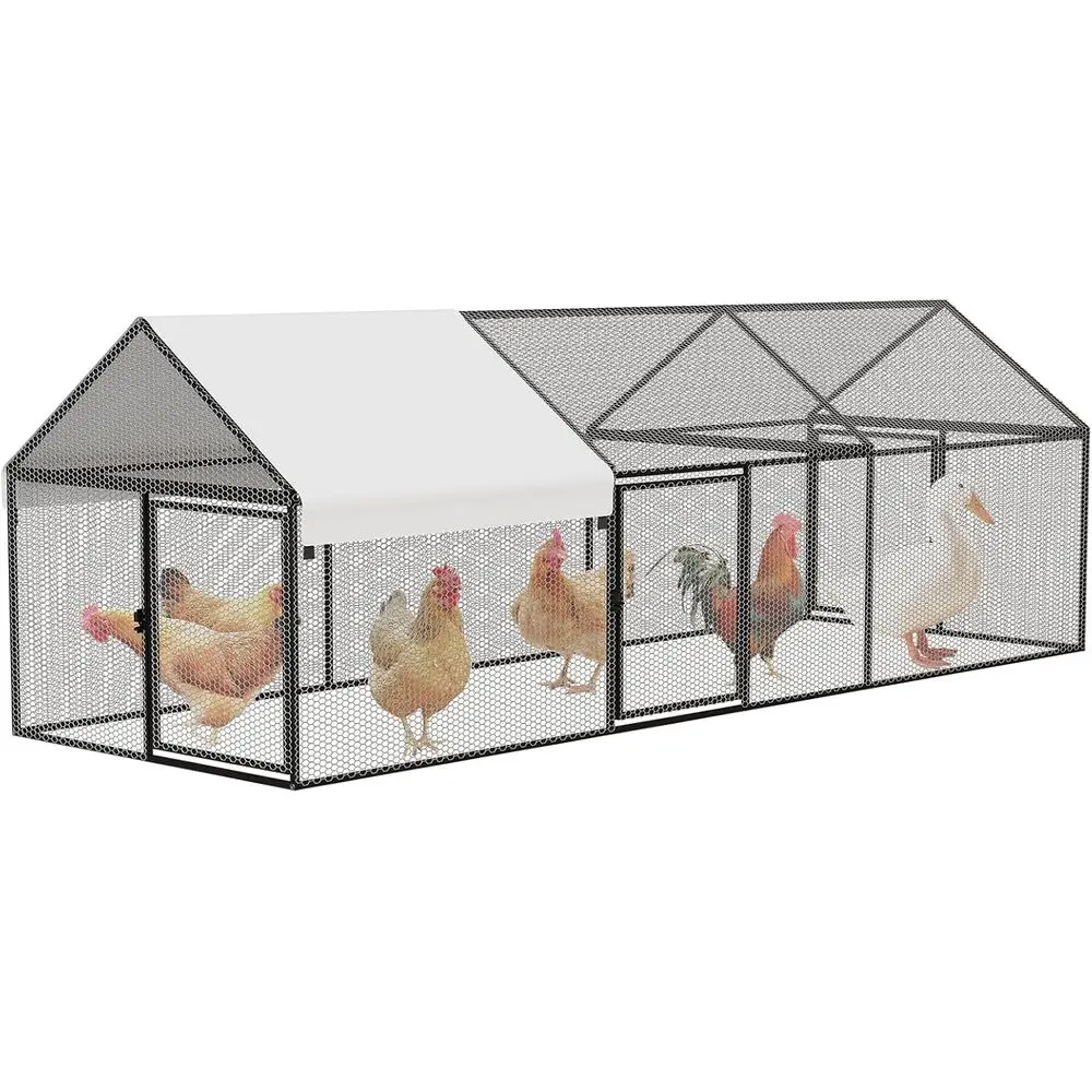 

Переносной курятник с водонепроницаемым покрытием, 118 длина x 40 ширина x 40 высота, уличная клетка для домашней птицы: кур, уток, кроликов и других животных